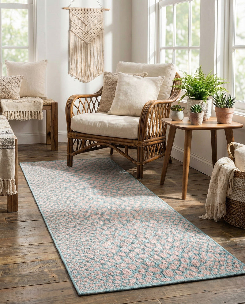 Urban Oasis Rugs Collection Area Rug -  Terrace (Pink and Aqua) Runner Pink and Aqua  lifestyle 21