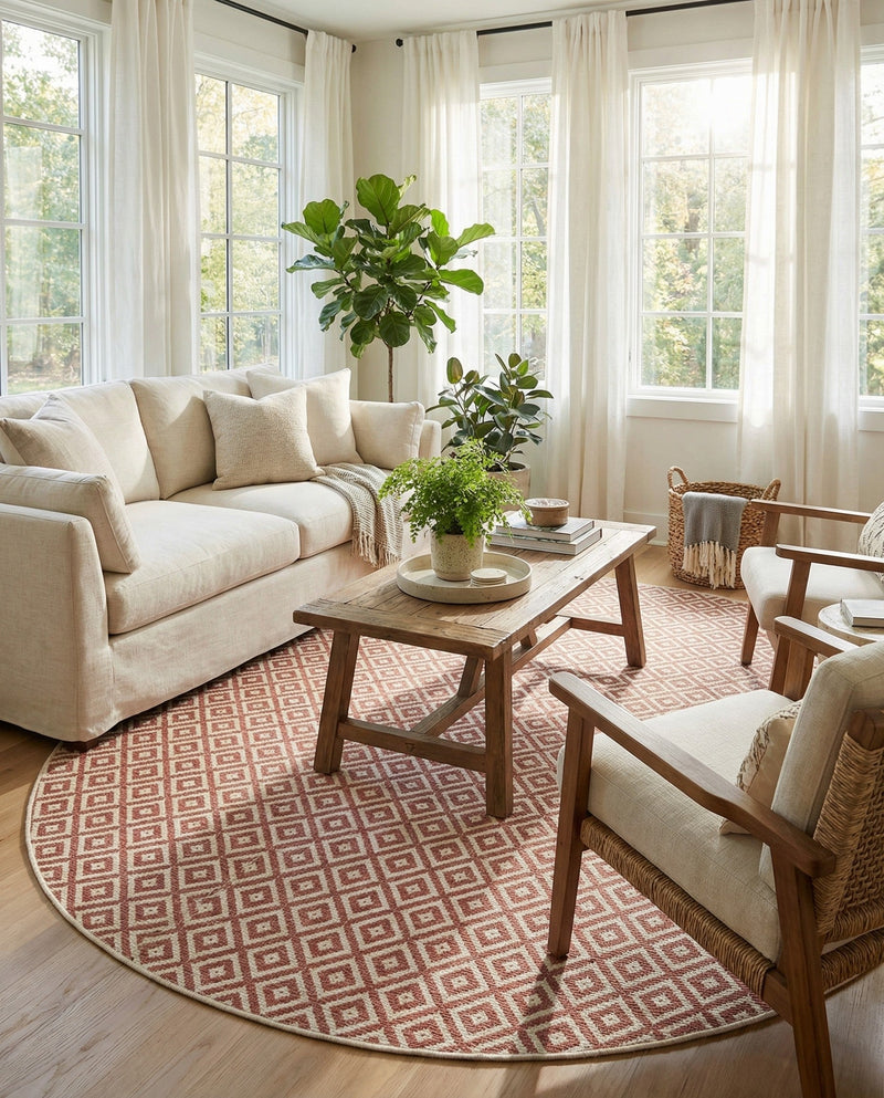 Urban Oasis Rugs Collection Area Rug -  Rooftop (Rust Red) Oval Rust Red  lifestyle 39