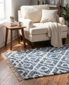 Cozy Cove Shag Collection Area Rug -  Dunes Rectangle Blue  lifestyle 13
