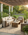 Sahara Sands Collection Area Rug -  Faiyum Rectangle Natural  lifestyle 30