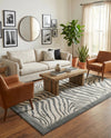 Savannah Sojourn Collection Area Rug -  Kalahari Rectangle Gray and Ivory  lifestyle 16