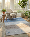 Zagros Shades Collection Area Rug -  Sisakht Rectangle Blue Gray  lifestyle 15