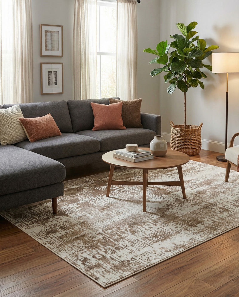 Coastal Haven Collection Area Rug -  Pelican Rectangle Ivory  lifestyle 29