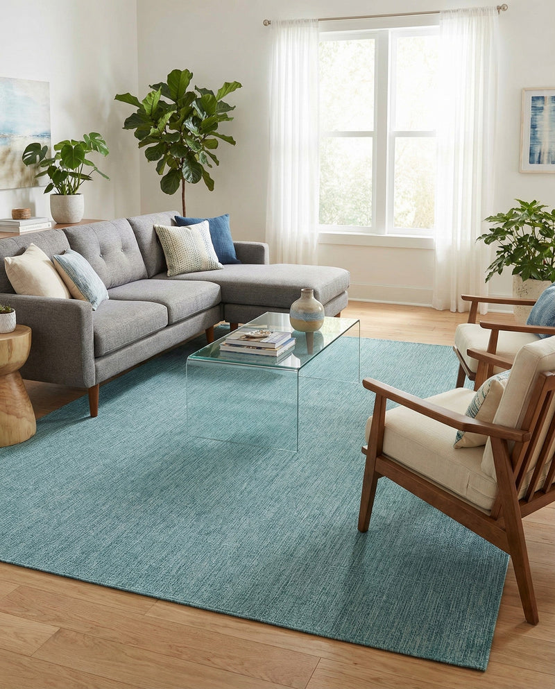 Seaside Serenity Collection Area Rug - Veranda (Aquamarine) Rectangle Aquamarine  lifestyle 21