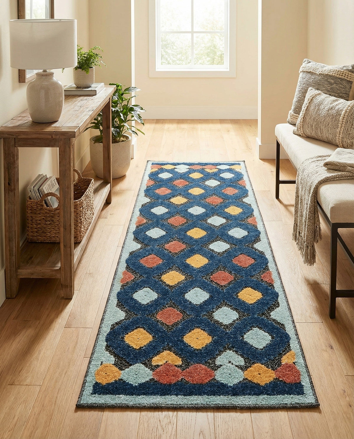 Caribbean Terrace Collection Area Rug -  Tobago Runner Charcoal  lifestyle 109