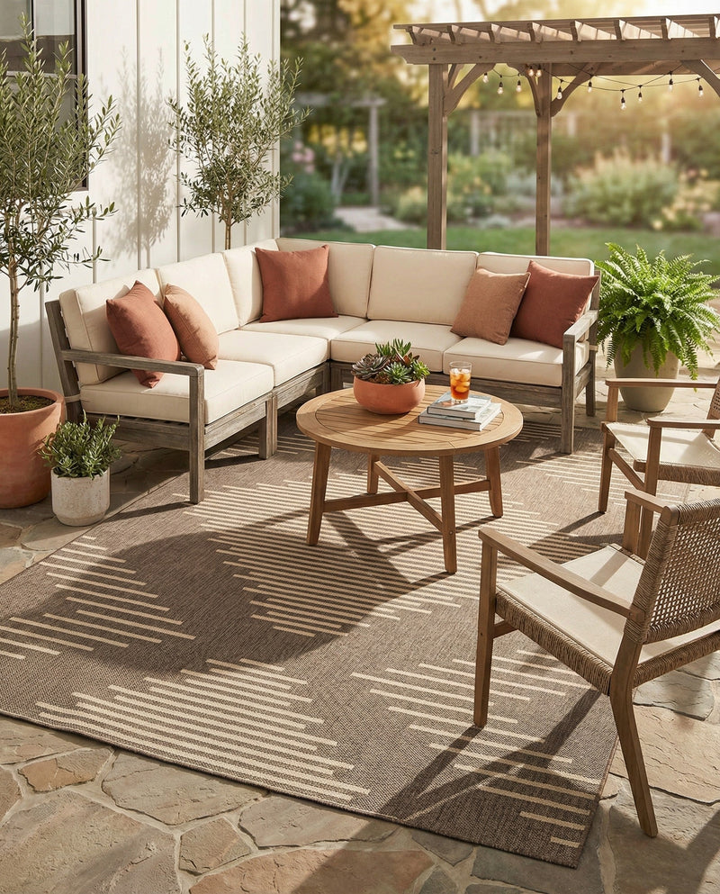 Sahara Sands Collection Area Rug -  Merimde Rectangle Brown  lifestyle 28