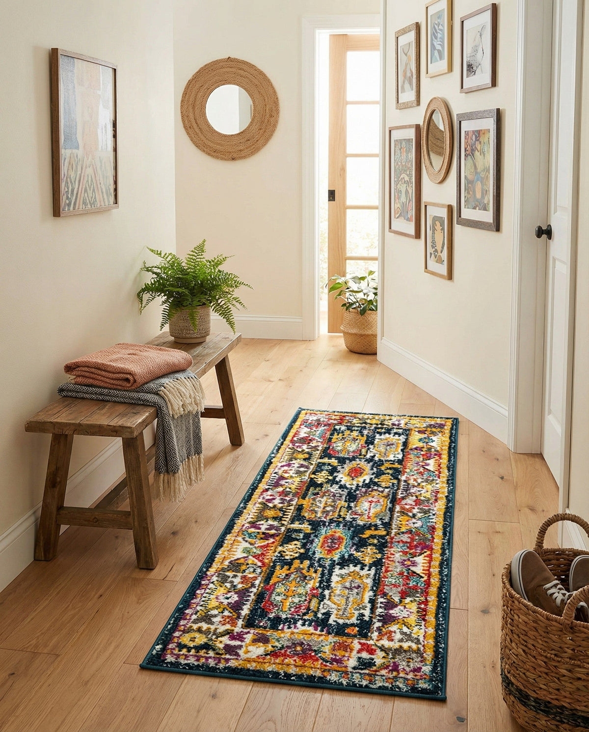 Brighton Terrace Collection Area Rug -  Portslade Runner Navy Blue  lifestyle 104