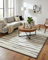 Monochrome Collection Area Rug - Slate Rectangle Ivory White  lifestyle 21