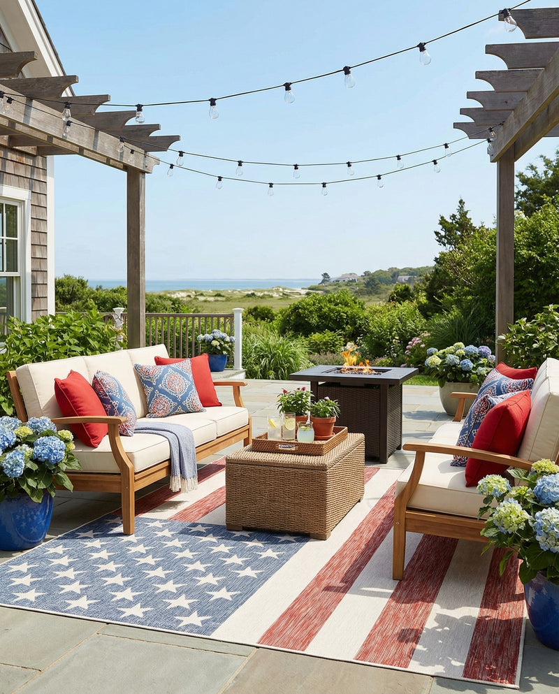 Urban Oasis Rugs Collection Area Rug -  Boardwalk Rectangle Red  lifestyle 24