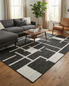 Urban Terrace Collection Area Rug -  Parkside Rectangle Black and White  lifestyle 15