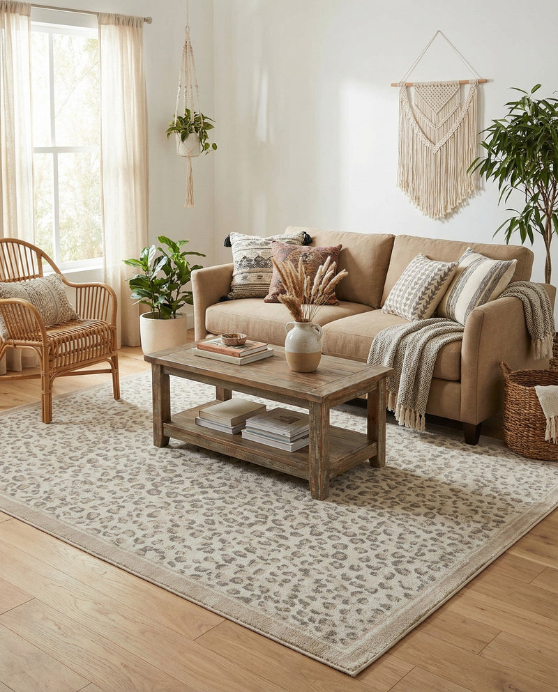 Savannah Sojourn Collection Area Rug - Serengeti Rectangle Ivory  lifestyle 13