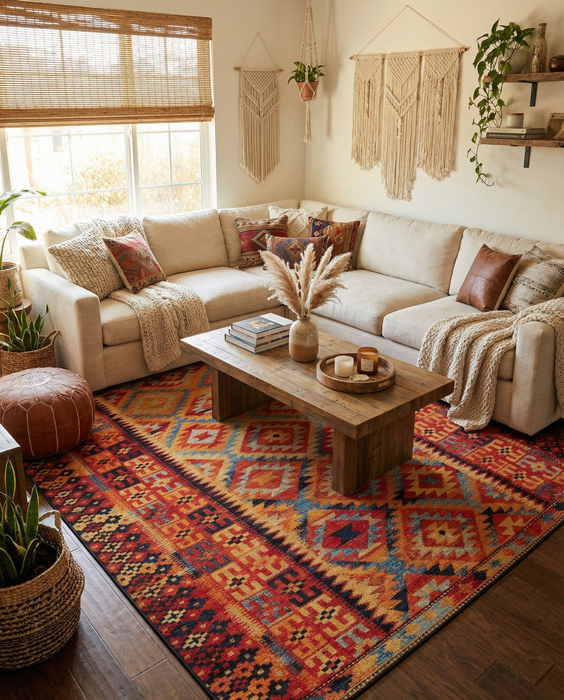 Safari Escape Rugs Collection Area Rug -  Kalahari Rectangle Multi  lifestyle 20