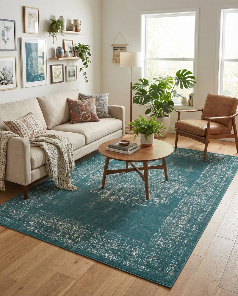Copenhagen Comfort Collection Area Rug -  Helsingør Rectangle Blue  lifestyle 24