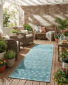 Garden Lattice Charm Collection Area Rug -  Pergola (Aqua) Runner Aqua  lifestyle 44