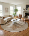 Urban Terrace Collection Area Rug -  Astoria (Taupe) Round Taupe  lifestyle 49