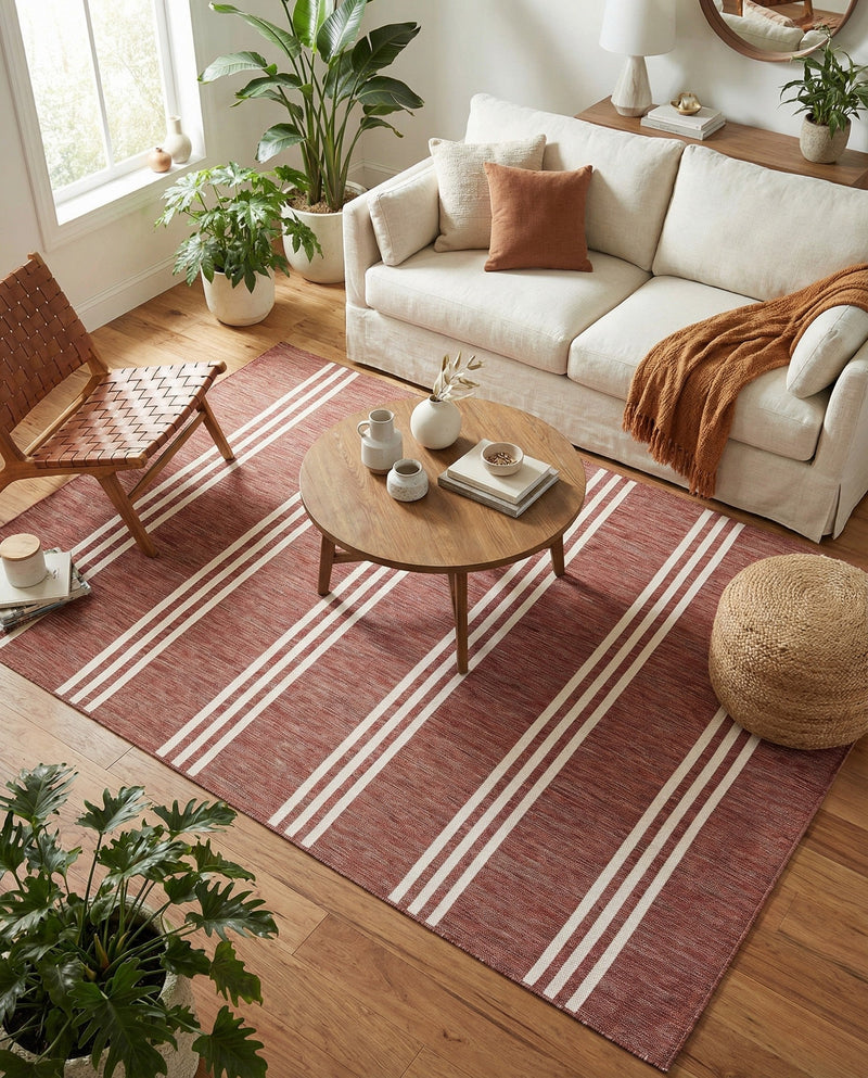 Urban Oasis Rugs Collection Area Rug -  District (Rust Red) Rectangle Rust Red  lifestyle 13