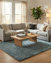 Eternal Plush Oasis Collection Area Rug -  Tranquility (Slate Blue) Rectangle Slate Blue  lifestyle 7