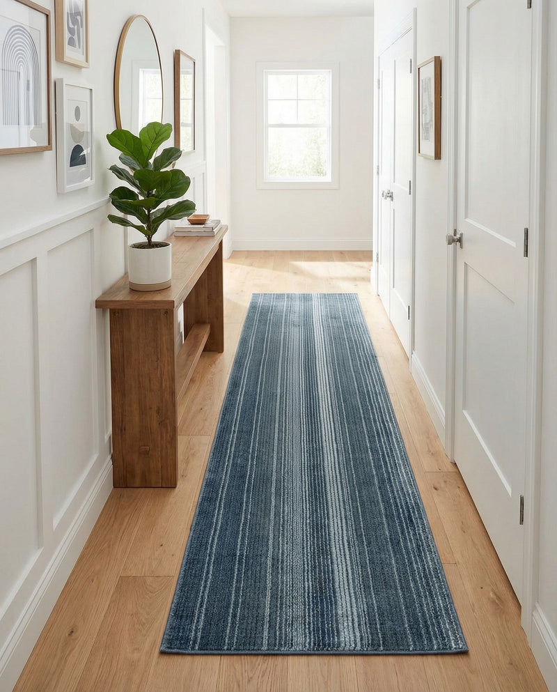 Jewel Oasis Collection Area Rug - Sapphire (Blue) Runner Blue  lifestyle 61