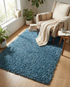 Eternal Plush Oasis Collection Area Rug -  Tranquility (Aegean Blue) Rectangle Aegean Blue  lifestyle 27