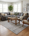 Marrakech Lattice Collection Area Rug - Medina (Light Gray) Rectangle Light Gray  lifestyle 19