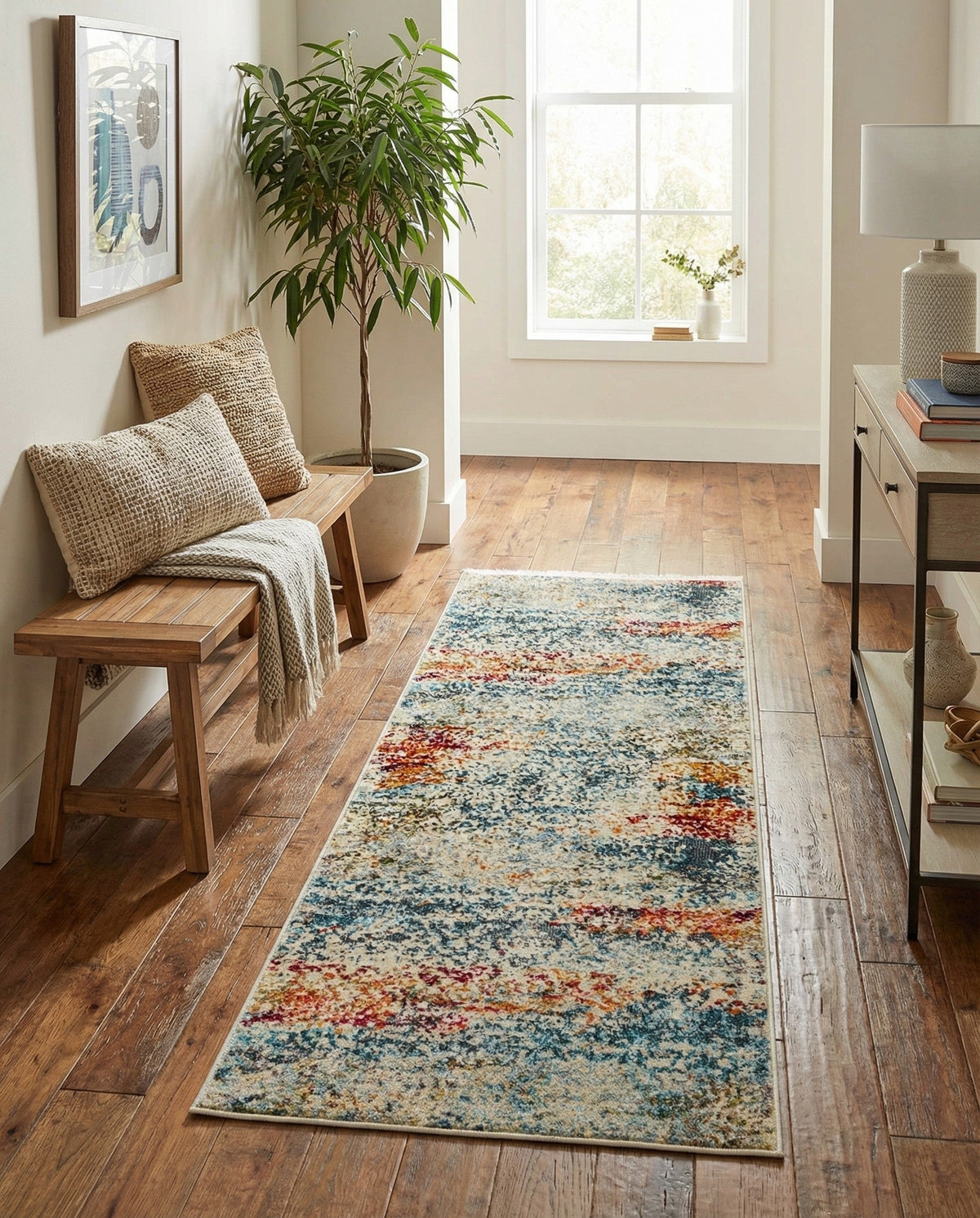 Caribbean Breeze Collection Area Rug -  Isla Runner Cream  lifestyle 104