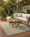 Savannah Pergola Collection Area Rug -  Pergola (Green) Rectangle Green  lifestyle 9