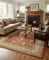 Jaipur Elegance Collection Area Rug -  Nahargarh (Brick Red Light Rose) Rectangle Brick Red Light Rose  lifestyle 11
