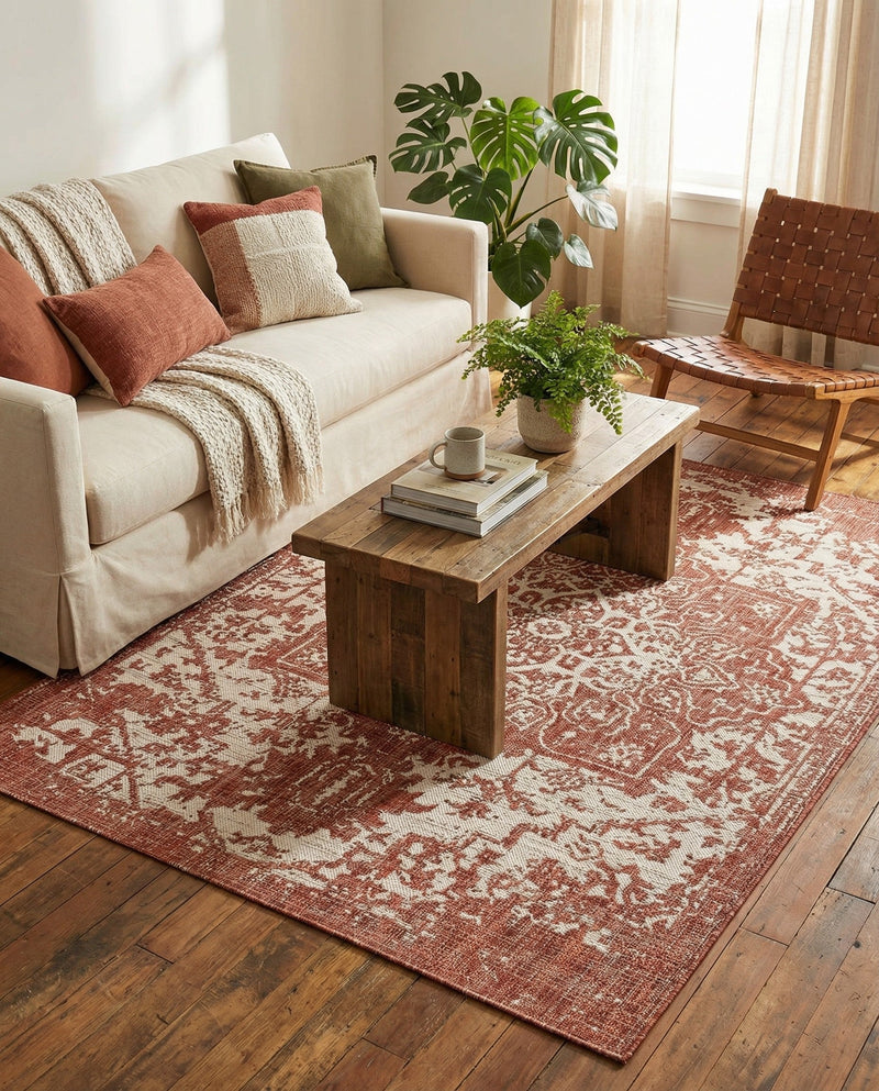 Urban Oasis Rugs Collection Area Rug -  Penthouse (Rust Red) Rectangle Rust Red  lifestyle 19