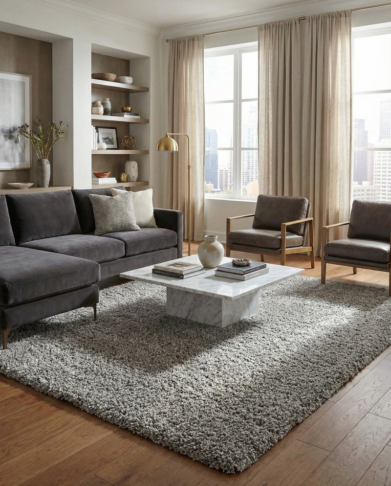 Plush Oasis Collection Area Rug - Serenity (Cloud Gray) Rectangle Cloud Gray  lifestyle 12
