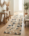 Benares Handwoven Jute Collection Area Rug -  Sarnath Runner Beige and Black  lifestyle 32
