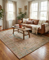 Savannah Threads Collection Area Rug -  Mojave Rectangle Khaki and Ivory  lifestyle 15