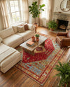 Patio Heritage Collection Area Rug -  Arbor Rectangle Red Green Blue  lifestyle 28