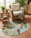 Seaside Blooms Collection Area Rug -  Tropic Oval Multi  lifestyle 24