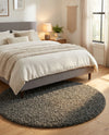 Plush Oasis Collection Area Rug - Serenity (Graphite Gray) Round Graphite Gray  lifestyle 52