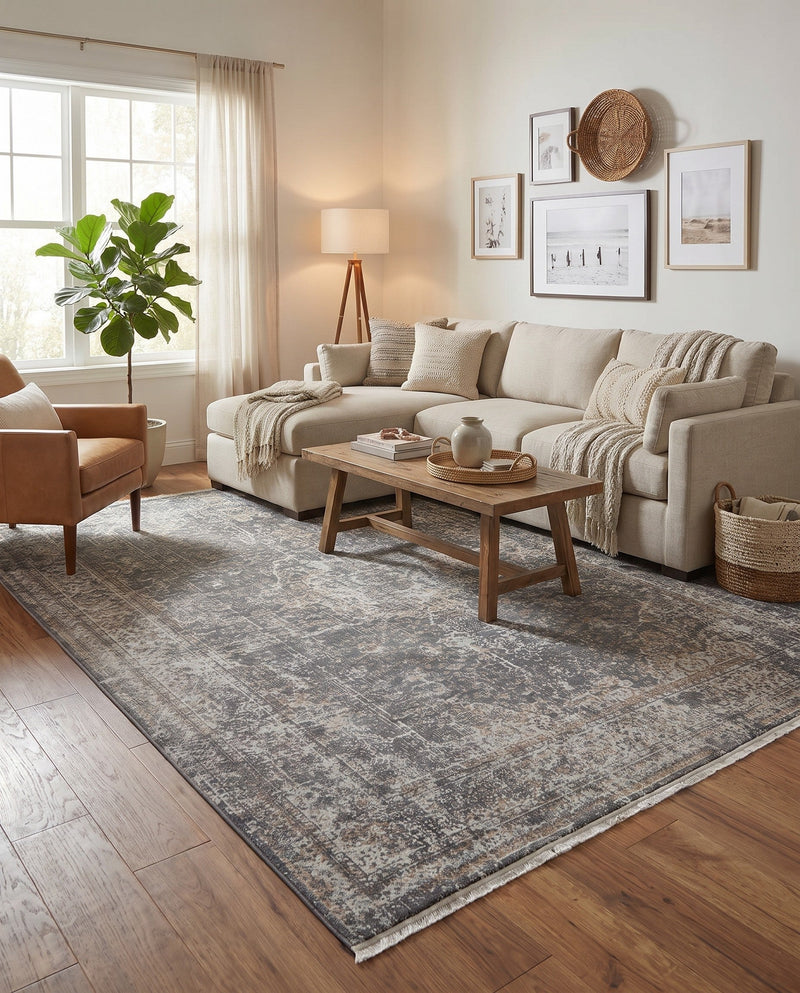 Caribbean Breeze Collection Area Rug -  Utila Rectangle Fume Gray  lifestyle 32