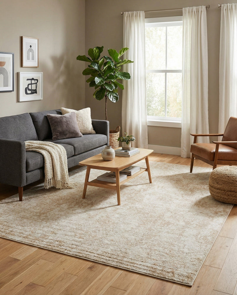 Luminara Sands Collection Area Rug - Elysium (Sand) Rectangle Sand  lifestyle 9