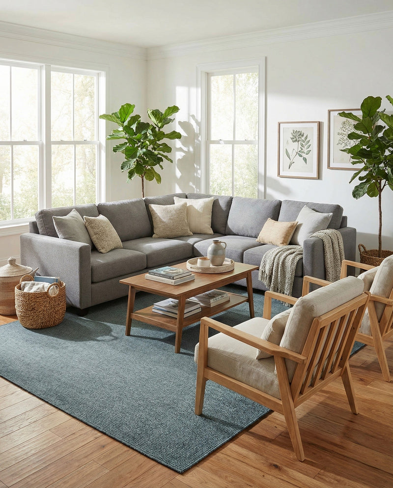 Seaside Serenity Collection Area Rug - Veranda (Teal) Rectangle Teal  lifestyle 25