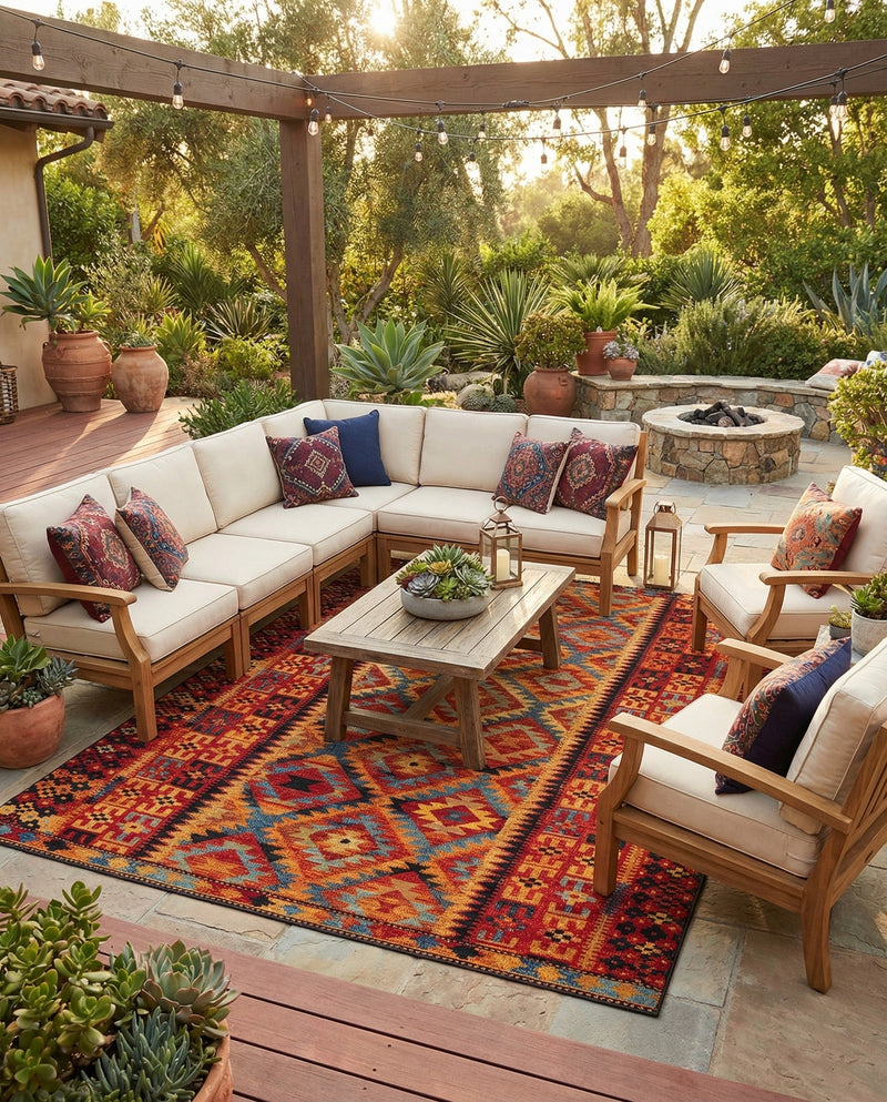 Safari Escape Rugs Collection Area Rug -  Kalahari Rectangle Multi  lifestyle 46