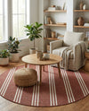 Urban Oasis Rugs Collection Area Rug -  District (Rust Red) Round Rust Red  lifestyle 68
