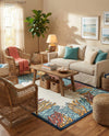Caribbean Terrace Collection Area Rug -  Tortola Rectangle Multi  lifestyle 6
