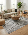 Seaside Blooms Collection Area Rug -  Evergreen (Charcoal Ivory) Rectangle Charcoal Ivory  lifestyle 4