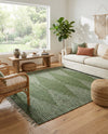 Thar Cotton Collection Area Rug - Jaisalmer (Green) Rectangle Green  lifestyle 7