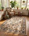 Casablanca Tapestry Collection Area Rug -  Marrakech (Ivory) Rectangle Ivory  lifestyle 10