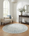 Metro Heights Collection Area Rug -  Astoria Round Teal  lifestyle 58