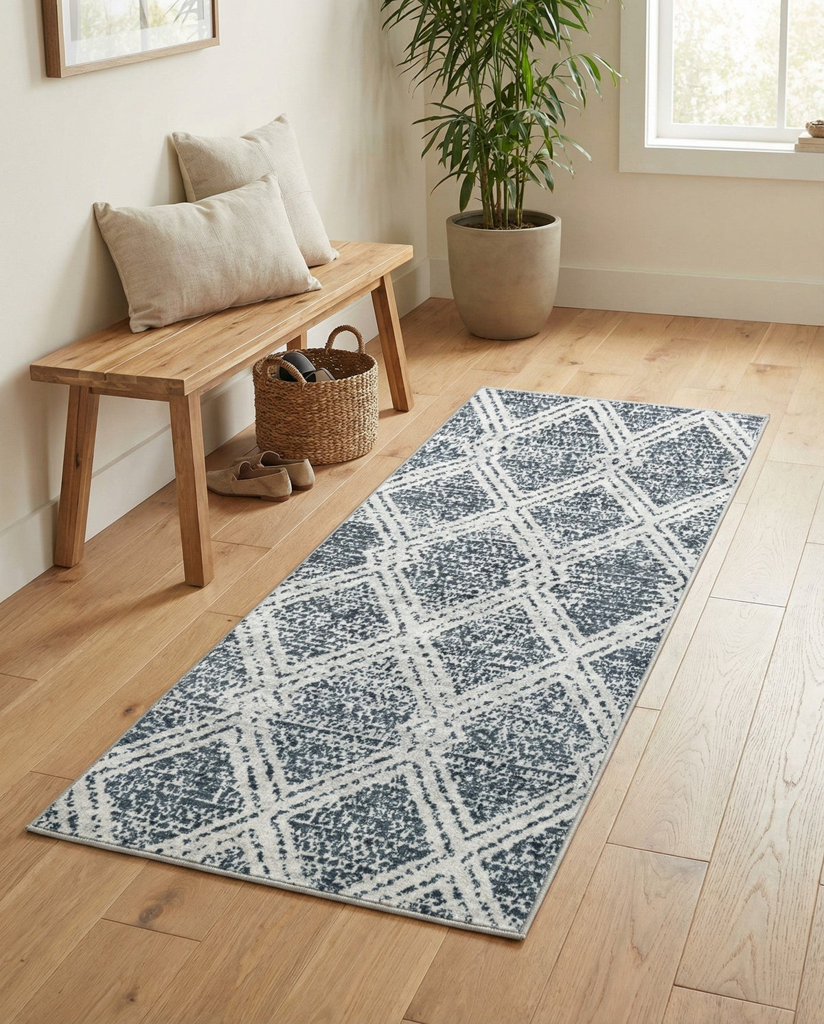 Aegean Elegance Washables Collection Area Rug -  Tinos Runner Ivory  lifestyle 186