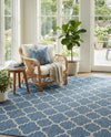 Savannah Pergola Collection Area Rug - Arbor (Navy Blue) Rectangle Navy Blue  lifestyle 35
