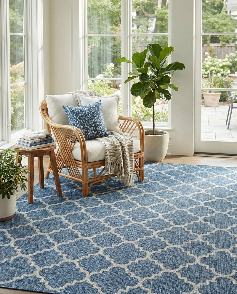 Savannah Pergola Collection Area Rug - Arbor (Navy Blue) Rectangle Navy Blue  lifestyle 35