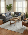 Garden Lattice Charm Collection Area Rug - Arbor (Grey) Rectangle Grey  lifestyle 6