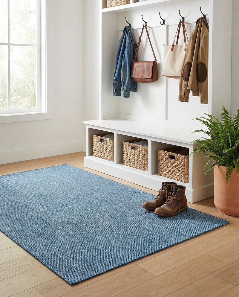 Seaside Serenity Collection Area Rug - Veranda (Blue) Rectangle Blue  lifestyle 27