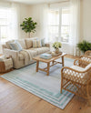 Bahama Breeze Outdoor Collection Area Rug -  Abaco Rectangle Gray Teal  lifestyle 42